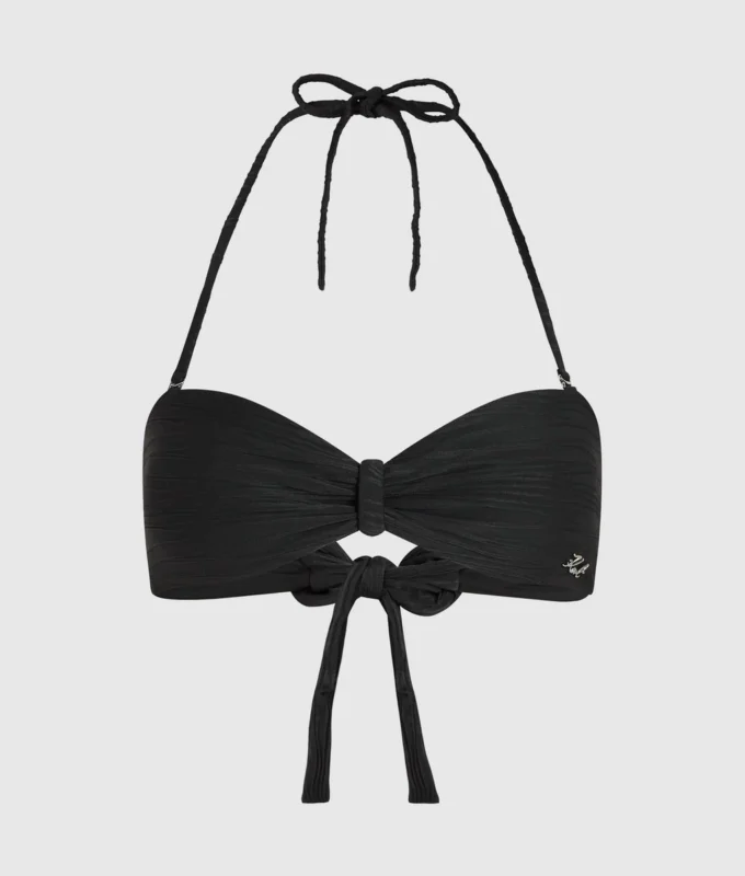 GERIFFELTES BANDEAU-BIKINI-OBERTEIL GERIFFELTES BANDEAU-BIKINI-OBERTEIL