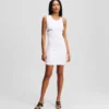 GERIFFELTES TANKTOP-KLEID GERIFFELTES TANKTOP-KLEID