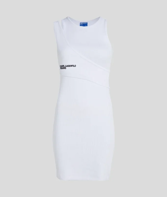 GERIFFELTES TANKTOP-KLEID GERIFFELTES TANKTOP-KLEID