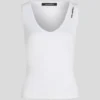 GERIFFELTES TANKTOP MIT V-AUSSCHNITT GERIFFELTES TANKTOP MIT V-AUSSCHNITT