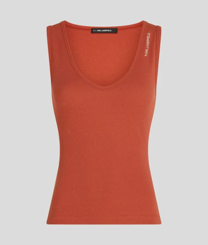 GERIFFELTES TANKTOP MIT V-AUSSCHNITT GERIFFELTES TANKTOP MIT V-AUSSCHNITT