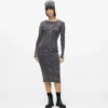 Geripptes Langarmkleid Geripptes Langarmkleid