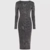 Geripptes Langarmkleid Geripptes Langarmkleid