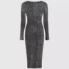 Geripptes Langarmkleid Geripptes Langarmkleid