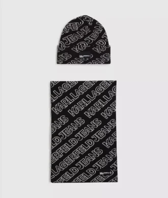 Geschenkset mit Logo-Schal und Mütze