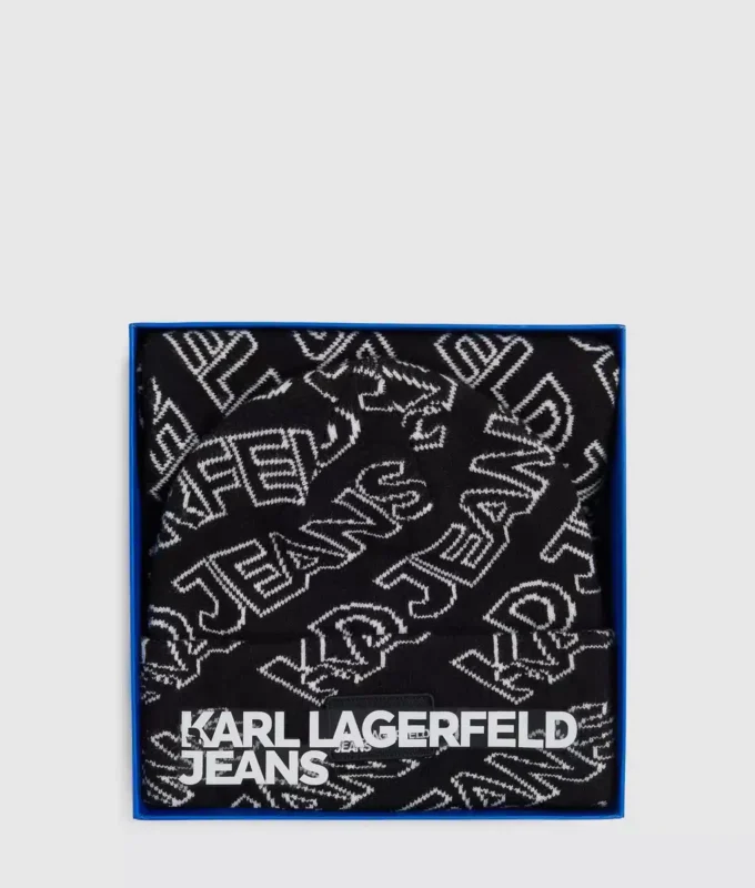 Geschenkset mit Logo-Schal und Mütze Geschenkset mit Logo-Schal und Mütze