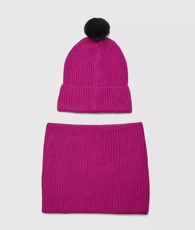 Geschenkset mit Mütze und Snood für Mädchen Geschenkset mit Mütze und Snood für Mädchen
