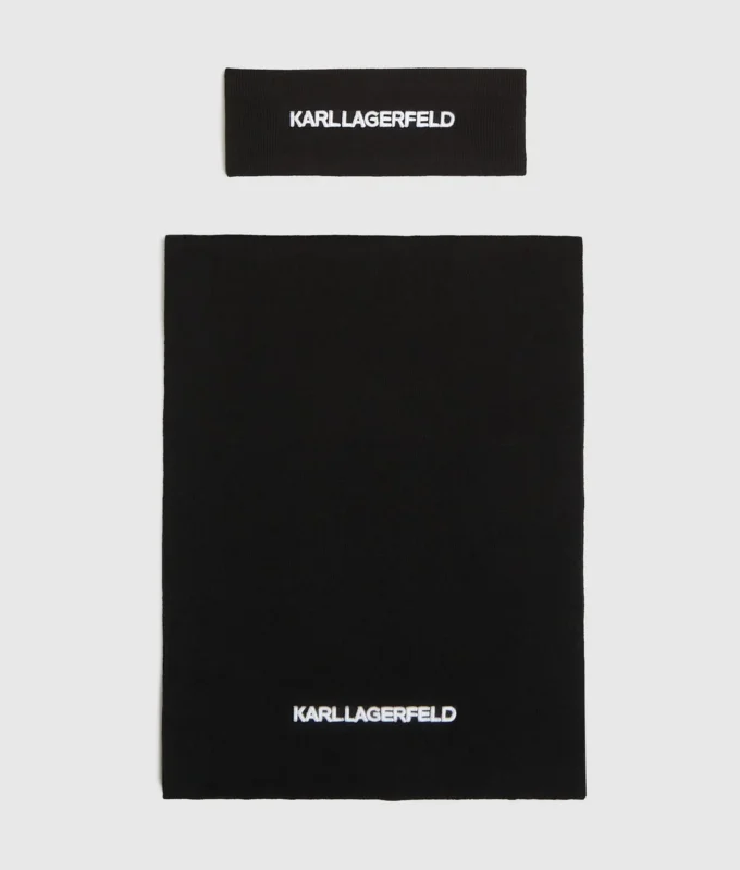 Geschenkset mit Stirnband und Schal mit Logo Geschenkset mit Stirnband und Schal mit Logo