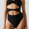 GESTREIFTER BANDEAU-BADEANZUG GESTREIFTER BANDEAU-BADEANZUG