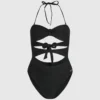 GESTREIFTER BANDEAU-BADEANZUG GESTREIFTER BANDEAU-BADEANZUG