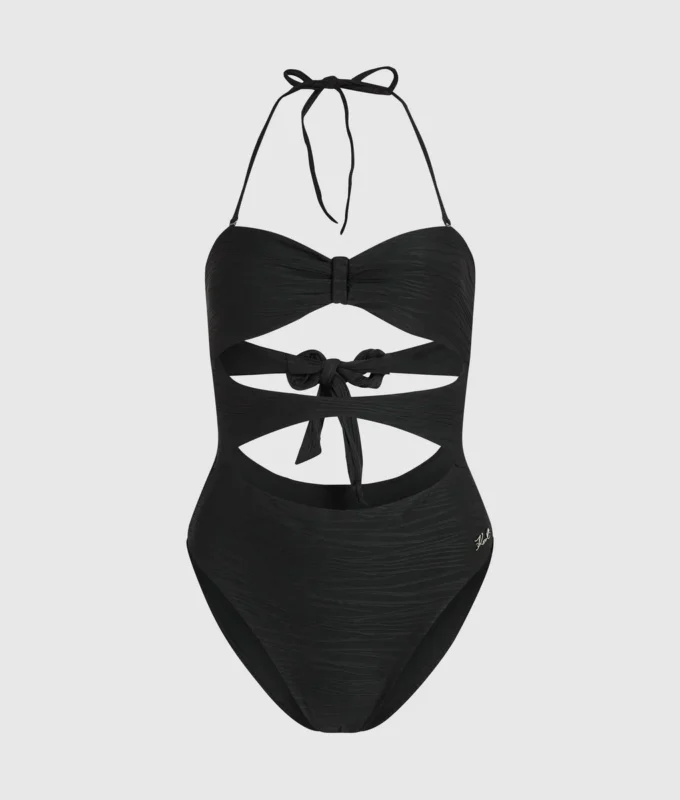 GESTREIFTER BANDEAU-BADEANZUG GESTREIFTER BANDEAU-BADEANZUG
