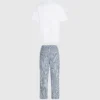 Gestreiftes Pyjama-Set