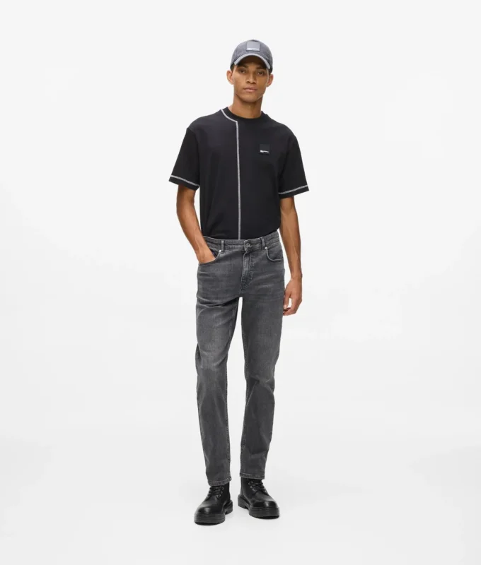 Gewaschene Slim-Fit-Jeans Gewaschene Slim-Fit-Jeans