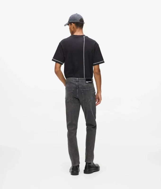Gewaschene Slim-Fit-Jeans Gewaschene Slim-Fit-Jeans