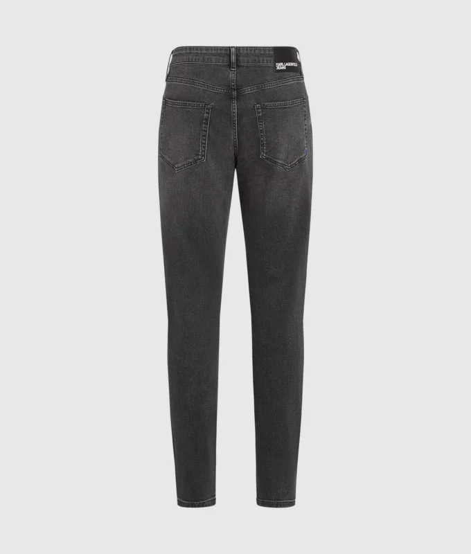Gewaschene Slim-Fit-Jeans Gewaschene Slim-Fit-Jeans