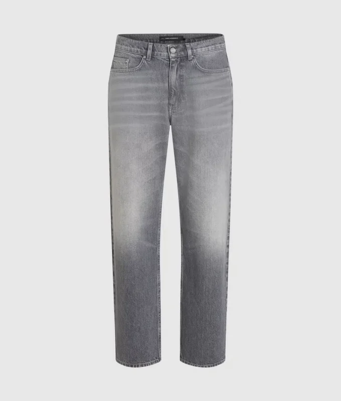 Gewaschene Straight-Jeans Gewaschene Straight-Jeans