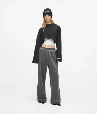 Gewaschene Sweathose mit weitem Bein