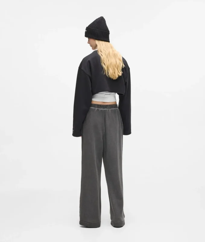 Gewaschene Sweathose mit weitem Bein Gewaschene Sweathose mit weitem Bein