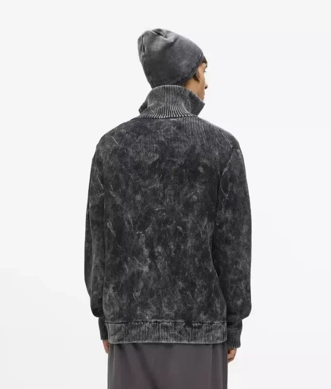 Gewaschener Pullover mit Reißverschluss Gewaschener Pullover mit Reißverschluss