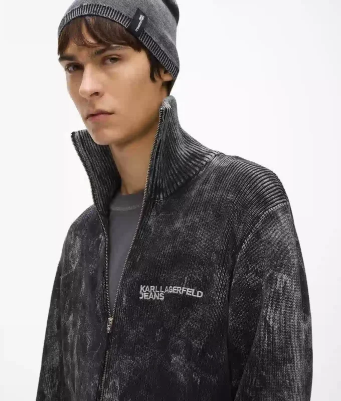Gewaschener Pullover mit Reißverschluss Gewaschener Pullover mit Reißverschluss