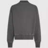 Gewaschenes Bomber-Sweatshirt mit Reißverschluss Gewaschenes Bomber-Sweatshirt mit Reißverschluss