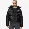 Glänzende, kastenförmige Daunenjacke Glänzende, kastenförmige Daunenjacke