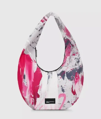 Große Hobo-Tasche mit Maler-Print