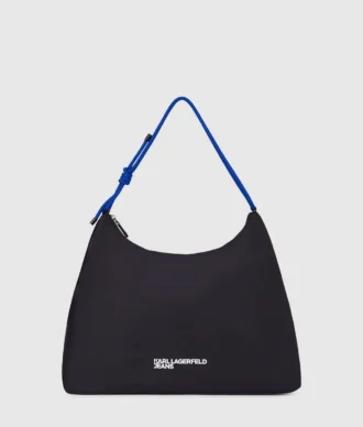 Große Nylon-Umhängetasche mit Kordelzug
