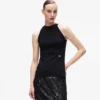 Halterneck-Top mit Strasssteinen