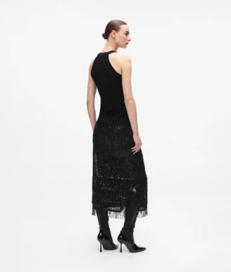 Halterneck-Top mit Strasssteinen
