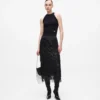 Halterneck-Top mit Strasssteinen