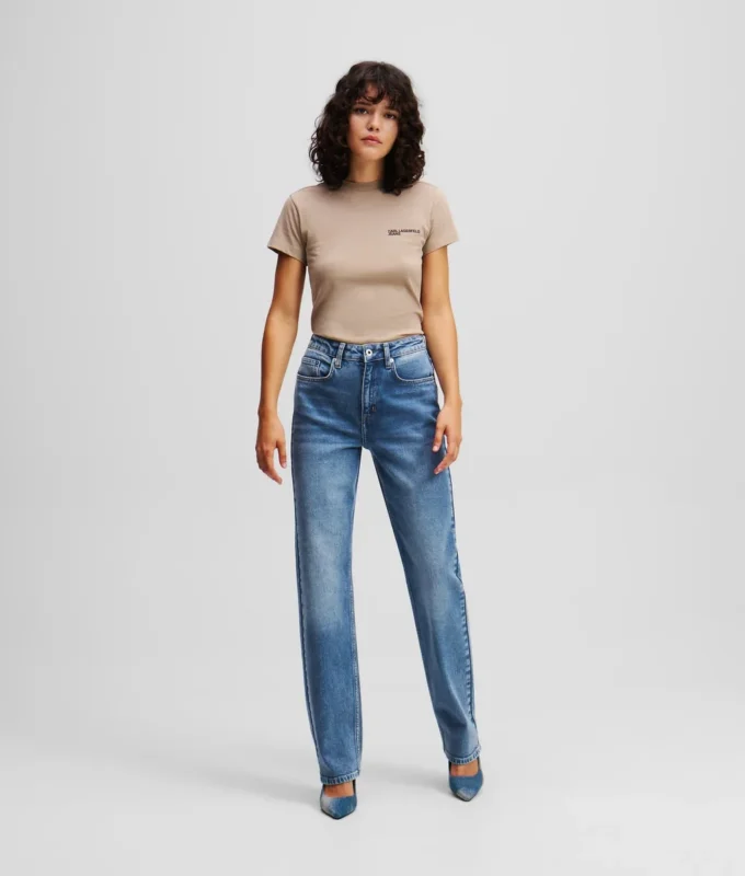 HOCHGESchnittene Straight-Jeans HOCHGESchnittene Straight-Jeans