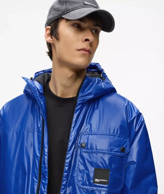 Hochglänzende Utility-Jacke Hochglänzende Utility-Jacke