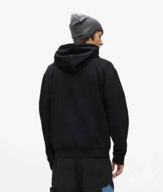Hoodie mit Denim-Tasche
