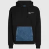 Hoodie mit Denim-Tasche Hoodie mit Denim-Tasche
