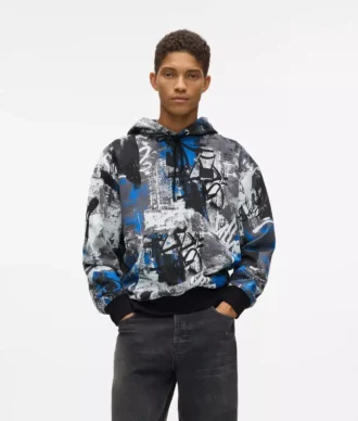 Hoodie mit durchgehendem Paint-Effekt