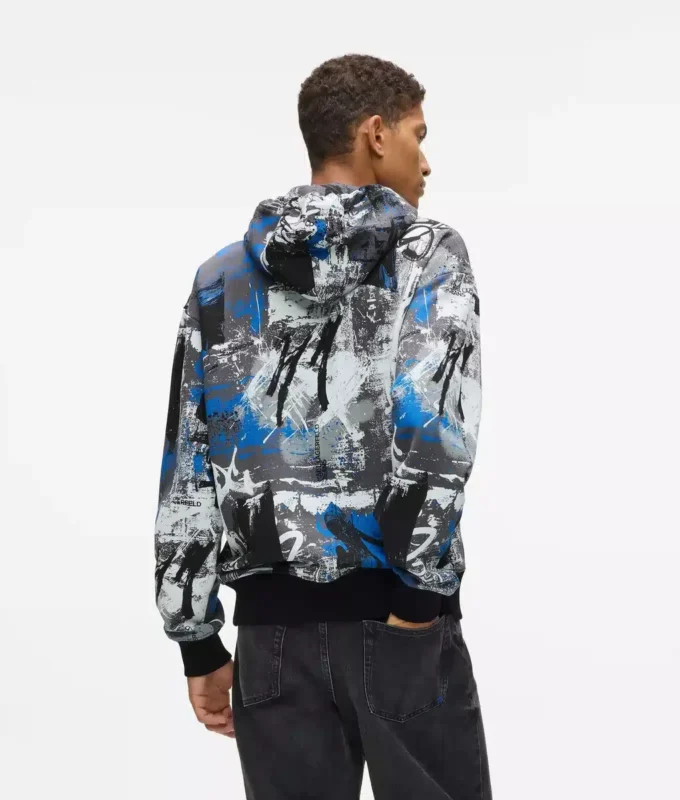 Hoodie mit durchgehendem Paint-Effekt Hoodie mit durchgehendem Paint-Effekt