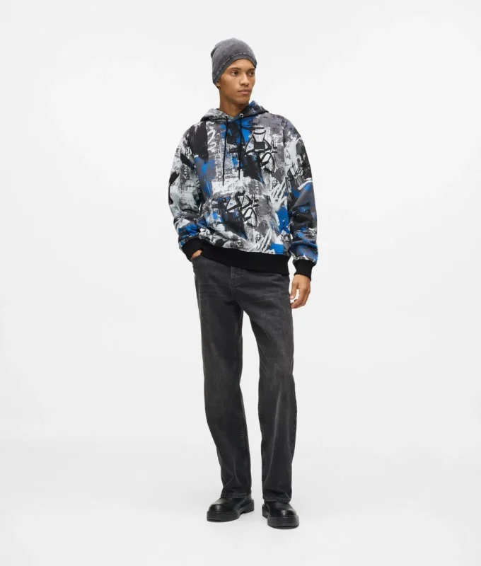 Hoodie mit durchgehendem Paint-Effekt Hoodie mit durchgehendem Paint-Effekt