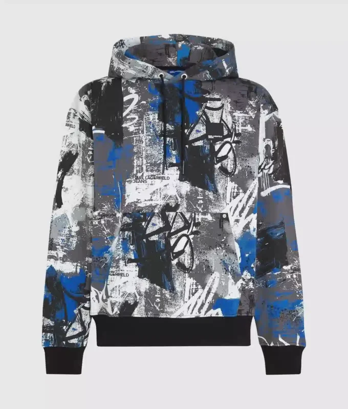 Hoodie mit durchgehendem Paint-Effekt Hoodie mit durchgehendem Paint-Effekt