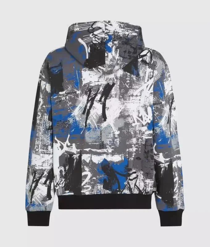 Hoodie mit durchgehendem Paint-Effekt Hoodie mit durchgehendem Paint-Effekt