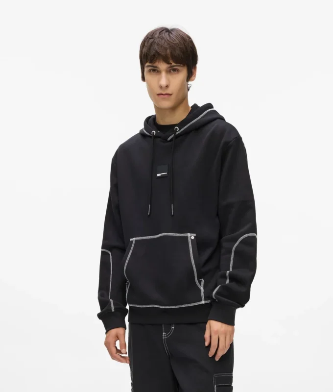 Hoodie mit Kontrastnähten Hoodie mit Kontrastnähten