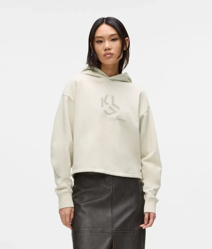 Hoodie mit Monogramm-Nieten Hoodie mit Monogramm-Nieten