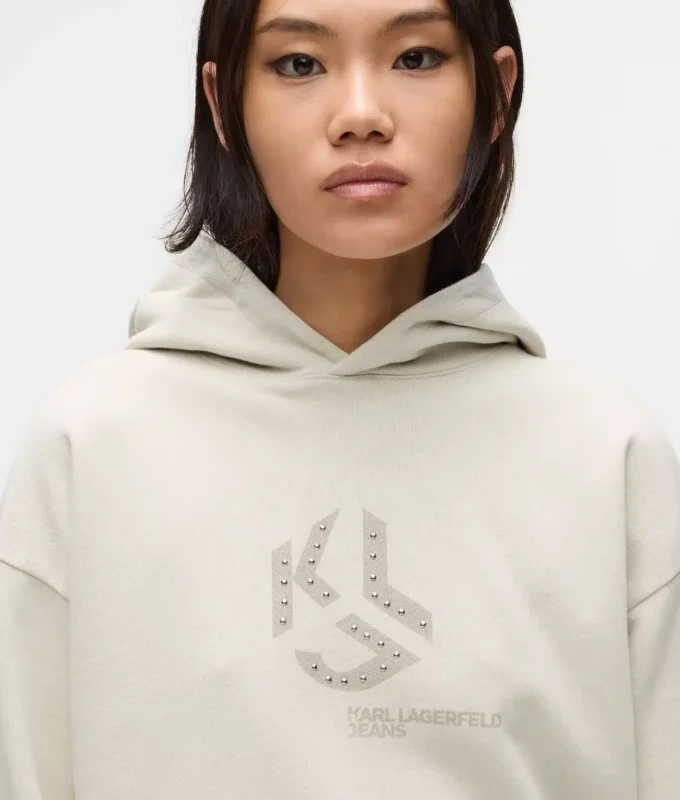 Hoodie mit Monogramm-Nieten Hoodie mit Monogramm-Nieten