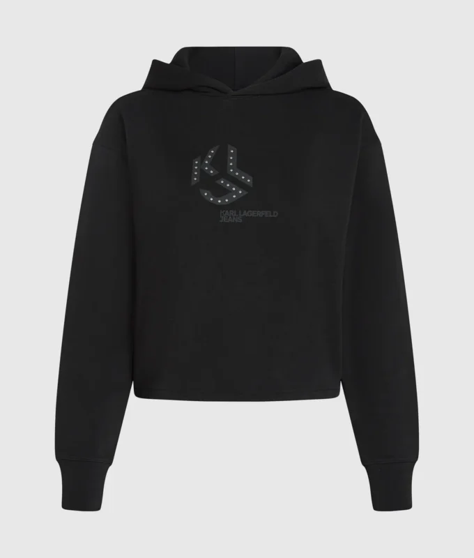Hoodie mit Monogramm-Nieten Hoodie mit Monogramm-Nieten
