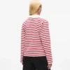 Ikon gestreiftes Langarm-Poloshirt