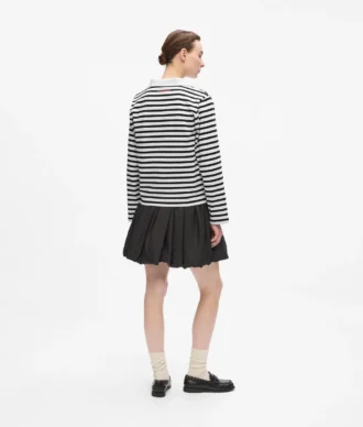 Ikon gestreiftes Langarm-Poloshirt