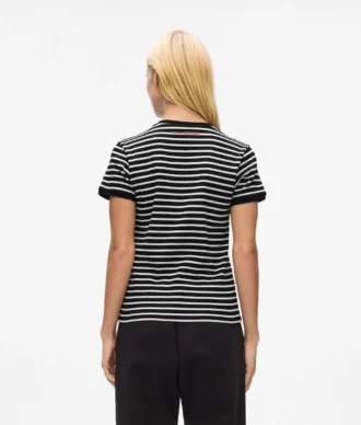 Ikon gestreiftes Ripp-T-Shirt