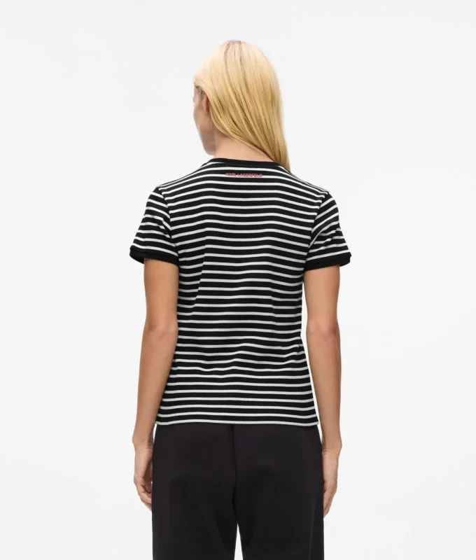 Ikon gestreiftes Ripp-T-Shirt