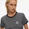 Ikon gestreiftes Ripp-T-Shirt