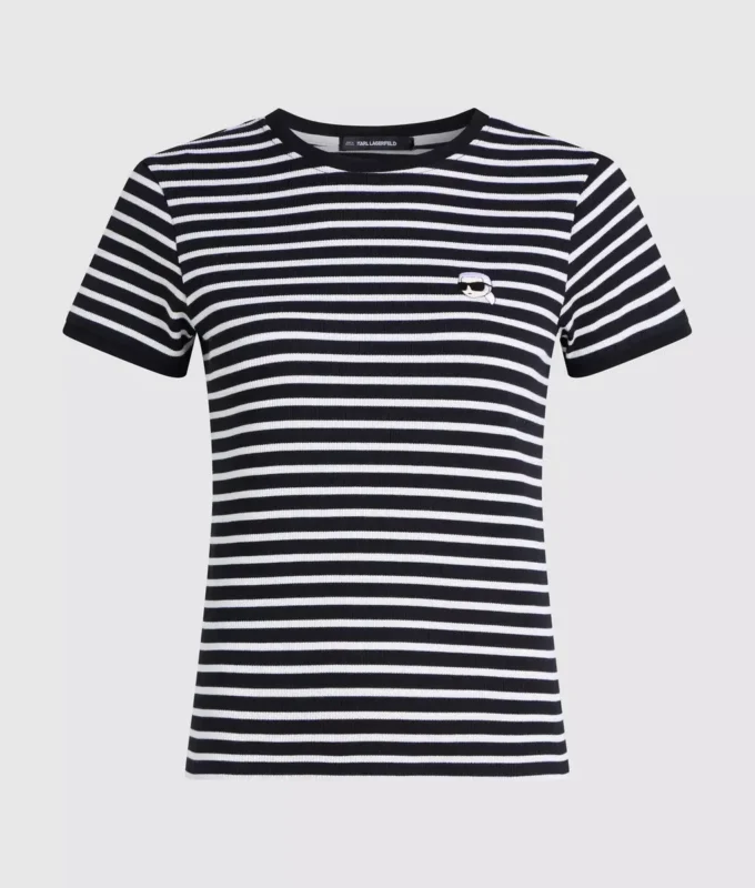 Ikon gestreiftes Ripp-T-Shirt